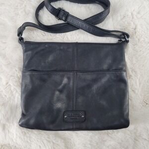 Margot Crossbody Bag Women Small Black Leather Zip Top Adjustable Strap